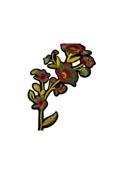 Aplike Ütü Ile Yapışan Büyük Çiçek Sarı Arma 12X6 cm