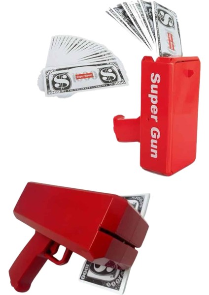 Para Saçma Tabancası Kırmızı Para Fırlatma Oyuncağı Parti Eğlencesi - ME001W-51LSG0 fiyatları