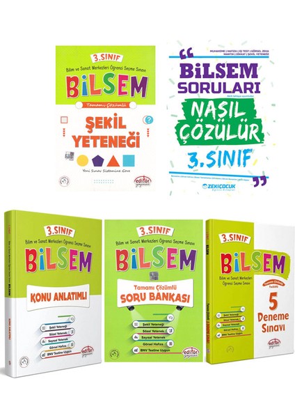 2026 Editör 3.sınıf Bilsem Sınavı Tam Kapsamlı Set Konu Soru Deneme Şekil ve Nasıl Çözülür