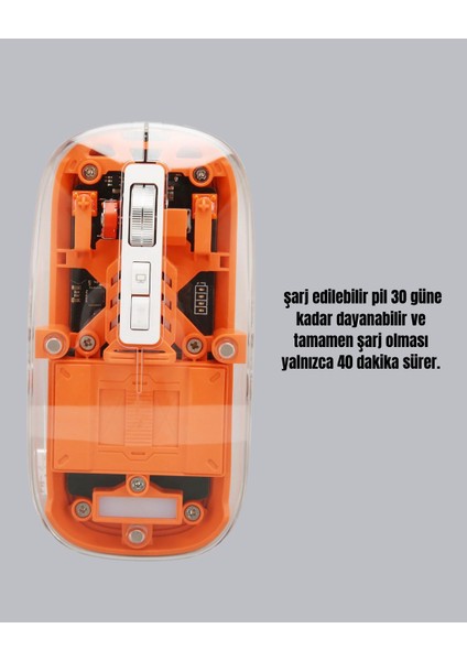 Kablosuz Sessiz Ergonomik ve Şarjlı Fare - Gelişmiş Çoklu Cihaz Desteği - ME001W-51V602 modelleri