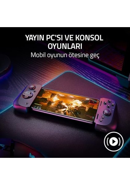 Kishi V2 - ve Için Usb-C Mobil Oyun Kumandası (Mecha-Tactile Aksiyon Düğmeleri, D-Pad, Analog Çubuklar, 3,5mm Ses Jakı, Düşük Gecikmeli, Rgb) Siyah fiyatları