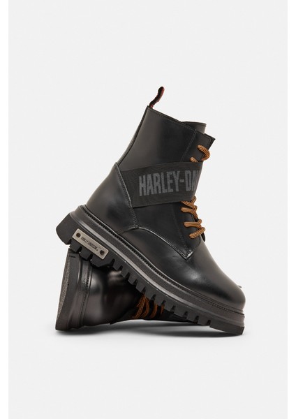 Beckı Siyah Deri Kadın Bot indirimleri