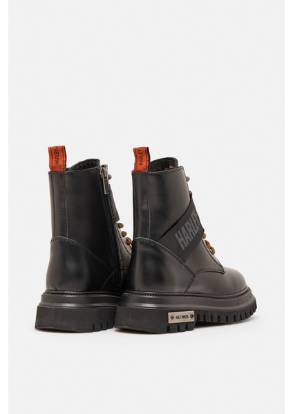 Beckı Siyah Deri Kadın Bot