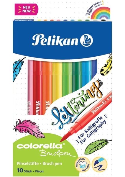 Colorella Fırça Uçlu Keçeli Kalem 10LU