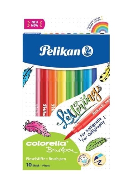 Colorella Fırça Uçlu Keçeli Kalem 10LU modelleri