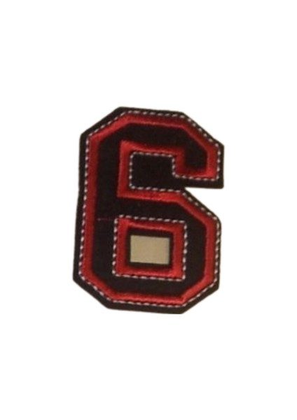 Aplike Ütü Ile Yapışan 6 Rakamı Arma 4x5 cm