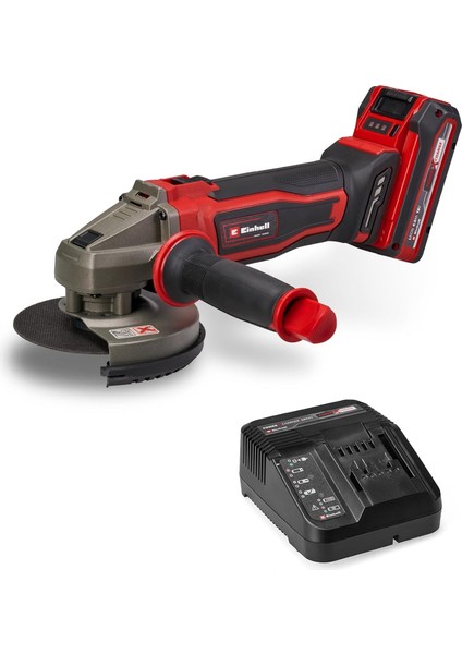 Akülü Avuç Taşlama Te-Ag 18/125-2 Li (1 x 4.0 Ah) Power X- (18 V, 125 mm Ø Disk, 33 mm Kesme Derinliği, Yumuşak Başlatma Özelliği, 4.0 Ah Akü Dahil)