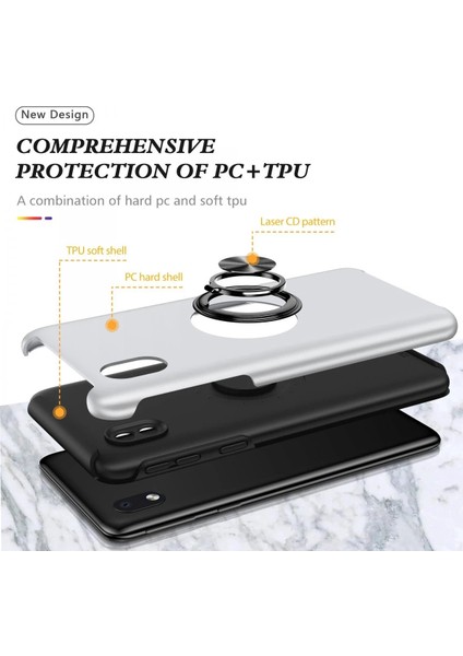 Samsung Galaxy A01 Core Kılıf Elit Yüzüklü Kapak - GÜMÜŞ-(5796) - ME001W-517I22 fiyatları