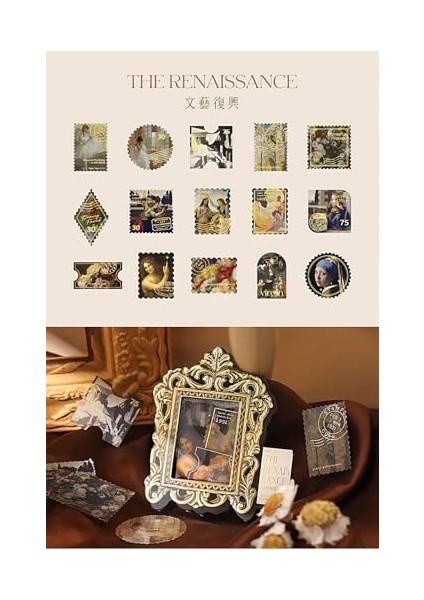 Guguk Ronesans Pul Temalı 45 Adet Seti • Bullet Journal modelleri