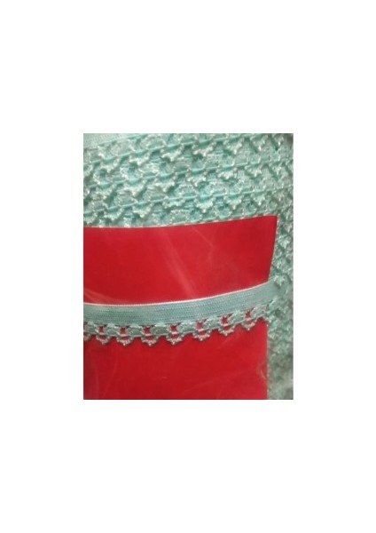 Çamaşır Lastiği Dantelli 1 cm 1 Metre Su Yeşili