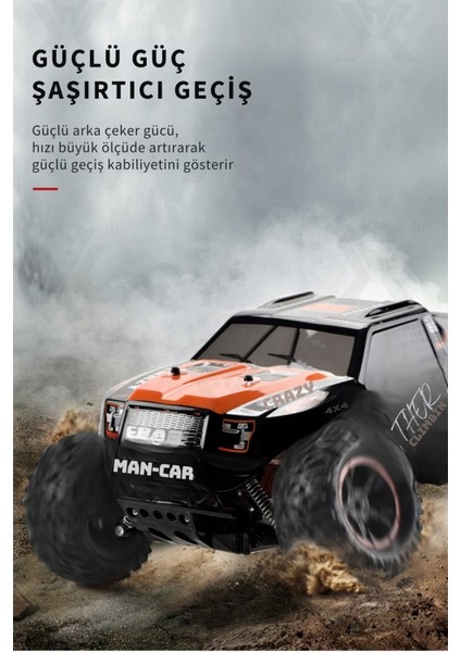 Uzaktan Kumandalı Şarjlı Yüksek Hızlı Off Road Arazi Aracı 15 Km/h Yapan Drift Atan Rc Arabası 40CM