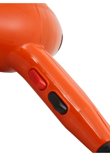 3400 W Profesyonel Saç Kurutma Makinesi Fön Makinesi Ac Motor MS-9001 Turuncu + 2 Adet Başlık