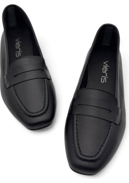 Nuage Siyah Hakiki Deri Yumuşak Taban Küt Burun Kadın Günlük Babet indirimleri