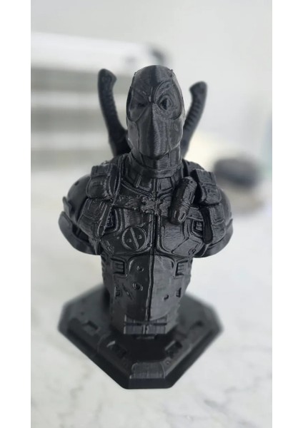 Deadpool 3D Baskı Dekoratif Biblo – 12 cm Masa Üstü Figür
