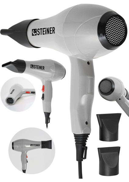 3800 Watt Profesyonel Saç Kurutma Makinesi Fön Makinesi Ac Motor Gri+ 2 Adet Başlık fiyatları