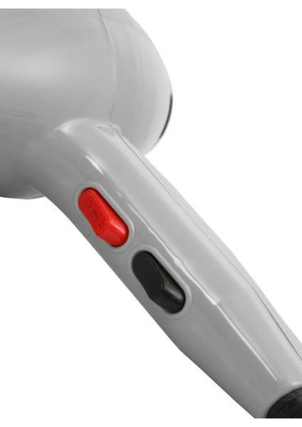 3800 Watt Profesyonel Saç Kurutma Makinesi Fön Makinesi Ac Motor Gri+ 2 Adet Başlık