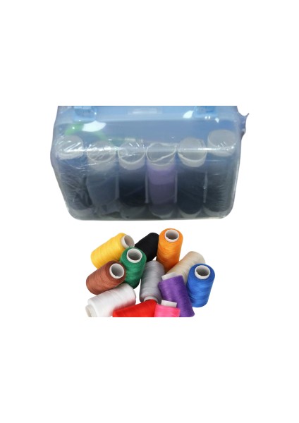 Iplik Set Kare Plastik Dikiş Seti (Renk Stok Durumuna Göre)