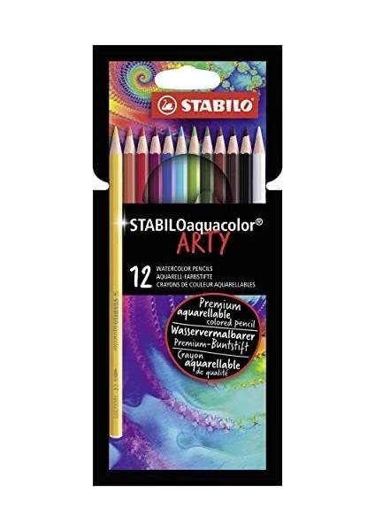 Aquacolor Arty - Kuru Boya Kalemi - 12&apos;li Paket - Çeşitli Renkler