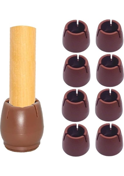 Tarix Sandalye Pabucu,masa,koltuk,tabure Ayak Kılıfı 8 Adet (Large) Kahverengi fiyatları