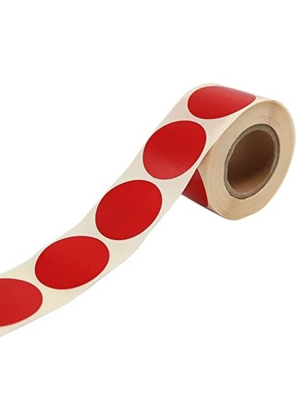 Hazır Al Hızlı Al Kuşe Daire Renk Baskılı Çap Etiketi 50MM x 50MM Ölçülerinde Yuvarlak Çıkartma 500 Adet Kendinden Yapışkanlı Rulo Etiketi Barkod Yazıcılar ile Uyumlu 40MM Kağıt Bazlı Etiket (Kırmızı) modelleri