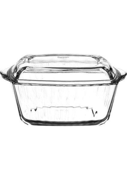 59049 Kapaklı Borcam Kare Tencere