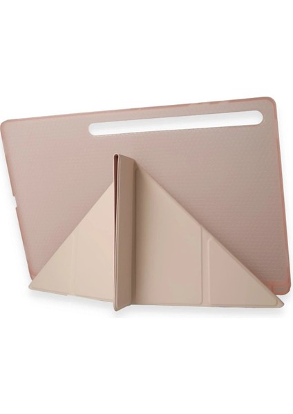 Samsung Galaxy Tab A9 Kılıf Kalemlikli Mars Tablet Kılıfı - Rose GOLD-(5796) - ME001W-515VK1 modelleri