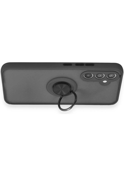 Samsung Galaxy A54 5g Kılıf Montreal Yüzüklü Silikon Kapak - SIYAH-(5796) - ME001W-51DC77 modelleri