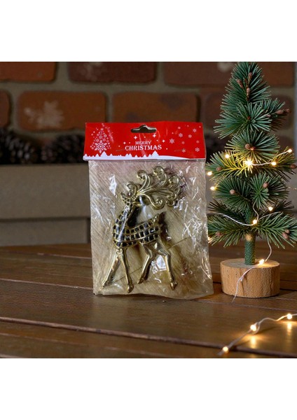 Metalik Geyik Figür