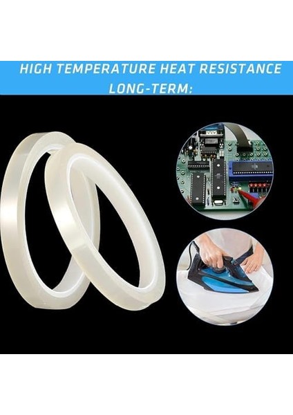 Isı Bandı, 2 Adet 20MMX33M Güçlü Yapışkanlı Şeffaf Isı Transfer Bandı, Sublimasyon Için Iz Bırakmayan ve Kolay Sıyrılan Isı Bandı, Elektronik Baskılı Devre Kartları ve Için modelleri