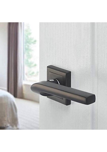 Siena Serisi 35-ZR-8X8-A002-WC-56-11 - Rozetli Wc Tip Kolu - Siyah Mat Kaplama - Parçalar Dahildir, Key Type