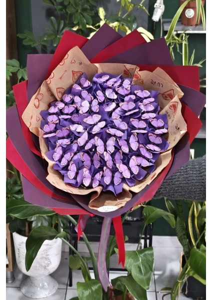 Sevdiklerinize Özel Hediyelik Işıklı (Pvc) Kelebek Buketi fiyatları