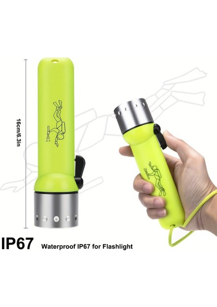 IP67 Su Geçirmez Dalış El Feneri - Güçlü LED | 50M Su Altı Kullanım, Kamp & Dalış Için fırsatları