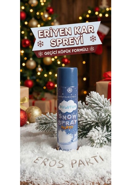 Kaybolan Eriyen Kar Köpüğü Spreyi 300ML Büyük Boy Düğün Kına Parti Kar Köpüğü Spreyi Yılbaşı Noel