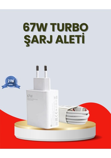67 Watt Ultra Hızlı Şarj Adaptörü Xiaomi Redmi 9 10 12C Uyumlu - ME001W-51S2S3