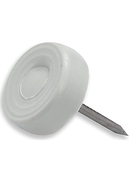 Toprak Çivili Masa Zemin Koruyucu Beyaz Plastik Ayak 25 Adet 16MM