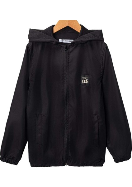 443315 Armalı Erkek Çocuk Yağmurluk 10/13 Yaş - Siyah - 10-11 Yaş