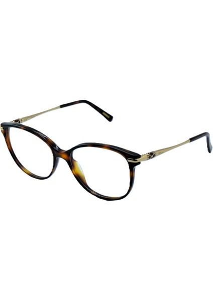 VCH216S 09XK 23KT Gold Cat Eye Kedi Gözü Kahverengi Havana 23KT Altın Kadın Gözlük