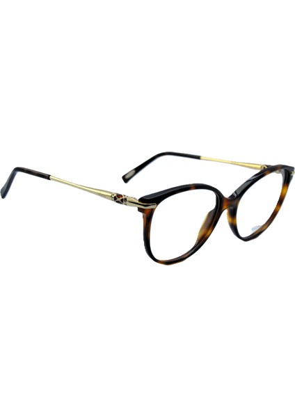 VCH216S 09XK 23KT Gold Cat Eye Kedi Gözü Kahverengi Havana 23KT Altın Kadın Gözlük