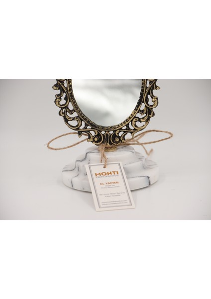 El Yapımı Mermer Taşlı Bronz Çerçeveli Ayna fiyatları