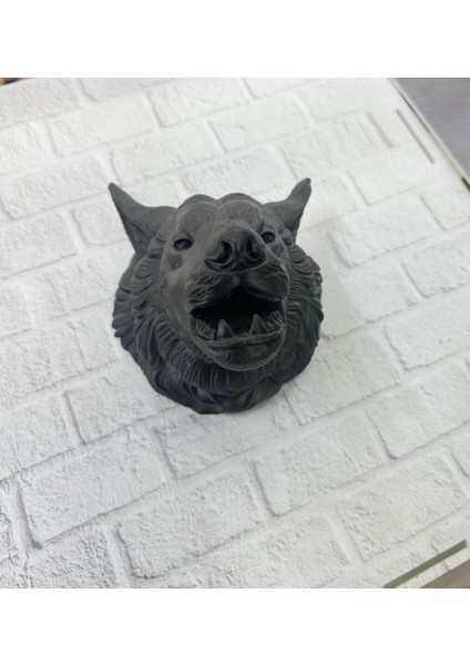 Bfs Dekoratif Asılabilir Siyah Ayı Başı 3D Duvar Heykeli 25X19 cm
