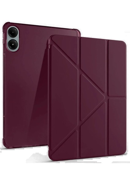 Xiaomi Redmi Pad Pro 12.1 Kılıf Kalemlikli Mars Tablet Kılıfı - Mürdüm