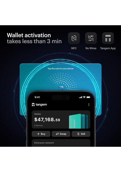Wallet Kripto Para Cüzdanı (Nfc-Soğuk Cüzdan)(3'lü Kart) Electra Sea fırsatları