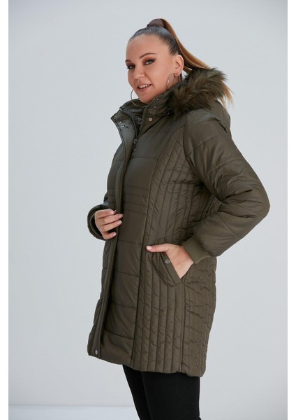 Büyük Beden Kapitone Şişme Kaban fiyatları