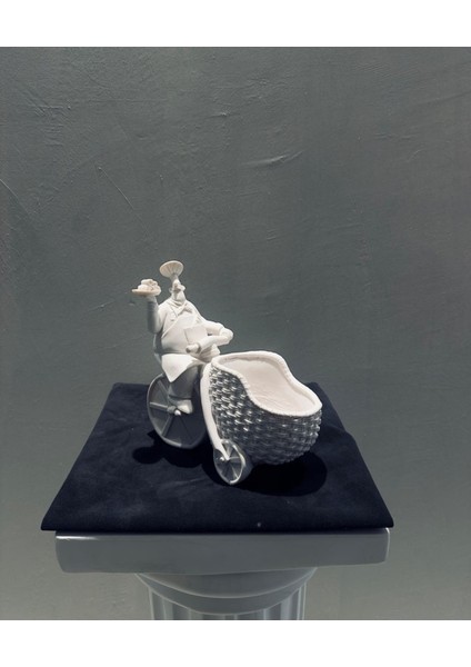 Bisikletli Şef Figürlü Dekoratif Saklama Sepeti – 24X22X12 cm Çok Amaçlı Mutfak Objesi fiyatları
