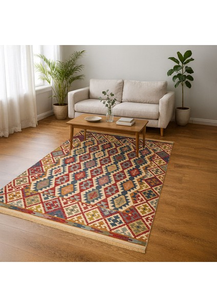 Soft Talu Halı - Renkli - 120X180 cm