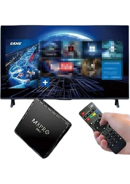 M8 Pro Mını 4 8 10 K Hd Hdr Android Tv 5g Retro 10000 Oyunlu modelleri