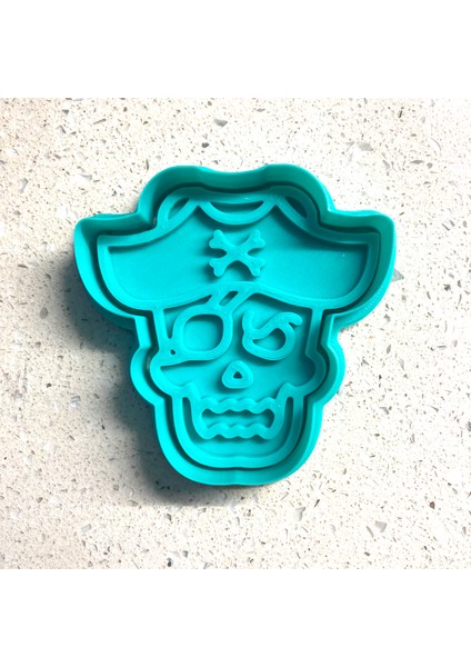 Korsan Şapkalı Kurukafa Kurabiye Kalıbı ve Damga Seti | Jolly Roger | Denizci, Macera Temalı Parti | Şeker Hamuru, Kil Şekillendirici fırsatları