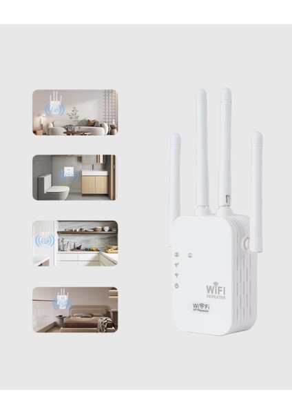 Bfs 300MBPS Wifi Menzil Genişletici 4 Antenli Wpa3 Güvenlikli Priz Tipi Repeater modelleri