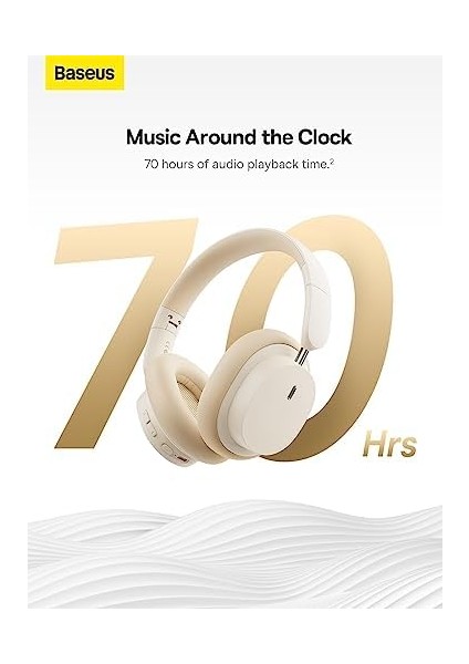 D05 Bluetooth Headphone- Kremsi Beyaz