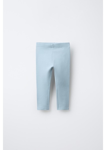 Kız Çocuk Pamuklu 2'li Tayt Seti – Açık Mavi & Lacivert, Esnek Rahat Kalıp fiyatları